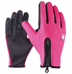 Dotykové sportovní rukavice, růžové, vel. M