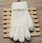 Dotykové zimní rukavice, bílé