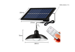 Solární LED lampa/lustr s dálkovým ovládáním BASS
