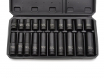 Nástrčné hlavice rázové 10-19mm, 1/2", 38/78mm, sada 20ks, CrMo, 6-hran v kufru GEKO