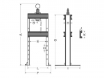 Hydraulický dílenský lis s manometrem 30t GEKO