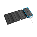 Solární powerbanka 25000mAh, čtyři solární panely a LED svítilna BASS