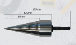 Štípací trn - kužel na dřevo 45x125mm s uchycením SDS+ KAXL