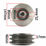 Odstředivá spojka 147x25.4mm, perodrážka, 2-řemen MAR-POL