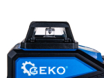 Křížový laser 360°, samonivelační, 4D, zelený, 2x Li-ion, pouzdro, příslušenství - GEKO