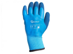 Voděodolné, zimní pracovní rukavice, bavlna - latex, velikost 8 - GEKO