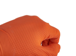 Nitrilové rukavice Solid Grip, pevné, odolné chemikáliím, 50 ks, oranžové, velikost XL - GEKO