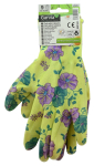 Rukavice zahradní vel. 9 NITRILE flowers green