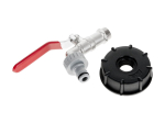 Sada pro IBC kontejner, redukce vnitřní závit S60×6 a zahradní ventil , vstup 1/2", výstup 3/4" - GEKO