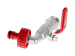 Ventil zahradní, vstup 3/4", výstup 1" + konektor pro rychlospojku - GEKO