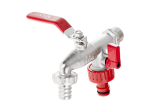 Ventil zahradní, vstup 1/2", výstup 2×3/4" + konektor pro rychlospojku a hadičník 1/2" - GEKO