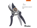 Zahradní nůžky KT-V1041, podávací ostří, ocel SK5, ALU - V-SERIES - BRADAS