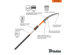 Pilka na větve 36 cm V-SERIES-P, s hákem a teleskopickou rukojetí 550 cm - BRADAS