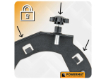 Odsávací kryt na úhlovou brusku 115–125mm - POWERMAT