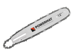 Vodící lišta pro řetězové pily 12" + 2 řetězy 3/8" 1,3 mm 45z - POWERMAT