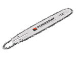 Vodící lišta pro řetězové pily 12" + 2 řetězy 3/8" 1,3 mm 45z - POWERMAT