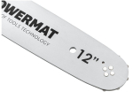 Vodící lišta pro řetězové pily 12" + 2 řetězy 3/8" 1,3 mm 45z - POWERMAT