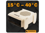 Teplovzdušný ventilátor 2000 W s LCD displejem a DO - POWERMAT