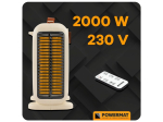 Teplovzdušný ventilátor 2000 W s LCD displejem a DO - POWERMAT