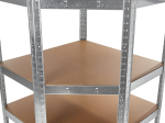 Regál policový rohový 180×40×70 cm, 175 kg, kovový - GEKO