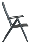 Židle zahradní skládací PULA tmavě šedá