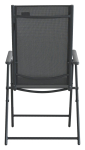 Židle zahradní skládací PULA tmavě šedá