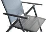 Židle zahradní skládací PULA tmavě šedá