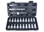 Zástrčné hlavice na zátky olejové vany 3/8", sada 23 dílů - GEKO