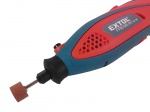 Bruska přímá, 130W, v plastovém kufru s příslušenstvím, sada 210ks, EXTOL PREMIUM
