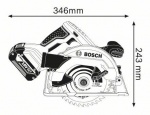 Aku okružní pila Bosch GKS 18V-57G Professional (bez aku a nabíječky), L-BOXX, 06016A2101
