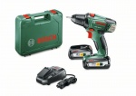 Aku vrtací šroubovák PSR 18 LI-2 Bosch (2x baterie, nabíječka), 060397330H