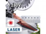 Pila pokosová s laserem, 210mm, 1450W, EXTOL CRAFT, 405412