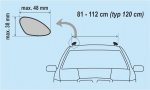 Příčný nosník zamykací hliníkový 120cm ALU-PRO