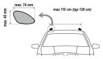 Příčný nosník zamykací hliníkový 120cm ALU-TOP TÜV