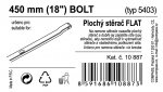 Stěrač FLAT BULK (BOLT) 18"/450mm