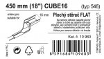 Stěrač FLAT BULK (CUBE16) 18"/450mm