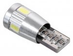 Žárovka 6 SMD LED 12V T10 s rezistorem CAN-BUS ready bílá