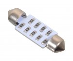 Žárovka 27 SMD LED 12V suf. SV8.5 38mm modrá
