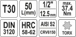 Nástavec  1/2" bit Torx T30