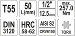 Nástavec  1/2" bit Torx T55