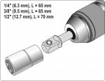 Sada adaptérů 3ks HEX 1/4, 3/8, 1/2