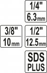 Sada adaptérů SDS+ 1/4", 3/8", 1/2"