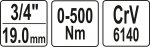Momentový klíč 3/4" výchylný 0-500Nm