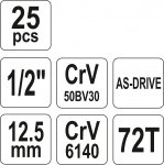 Gola sada 1/2" 25 ks