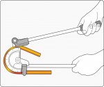 Ohybačka na trubky Al, Cu, 180°, pr. 5/8" - 16mm