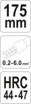 Kleště konektorové 175mm, HRC 44-47, 0,2-6,00mm2