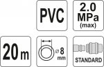 Hadice vzduchová PVC 8mm, 20m