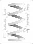 Stahovák pružin tlumičů automobilů 355 x 82 mm 2ks