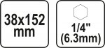 Vrták plochý 38 x 152mm