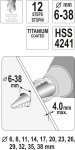 Stupňovitý kuželový vrták 6-38mm